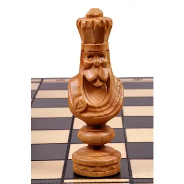 Grand Jeu d’Echecs César II en Bois Pliable - Hauteur de Roi 14 cm