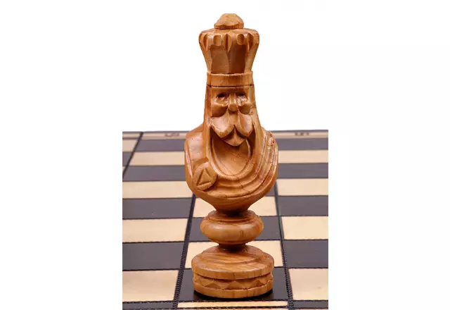 Grand Jeu d’Echecs César II en Bois Pliable - Hauteur de Roi 14 cm