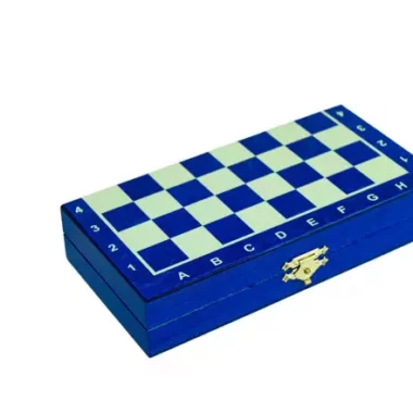 Petit Jeu d’Echecs Pliant 20 x 20 cm et Pièces Staunton avec Rangement
