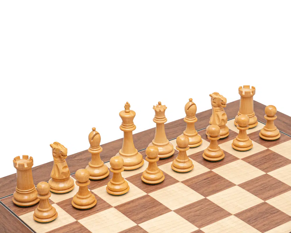 Ensemble d’échecs Warwick Grand Noir et Noyer