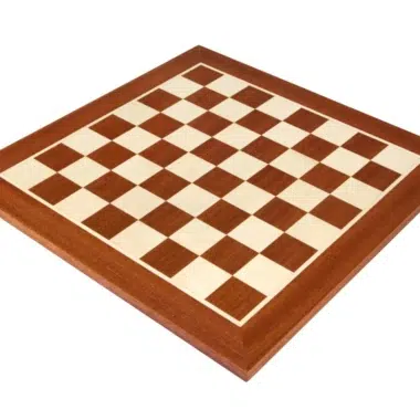 Échiquier en bois incrusté 40cm en angle, mettant en valeur les motifs - Le Palais Des Echecs