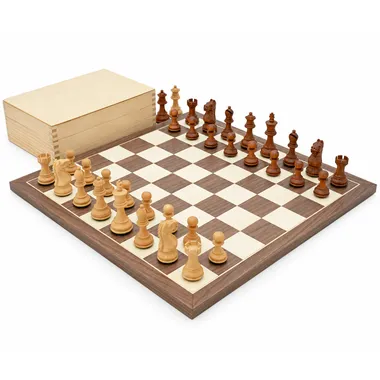 Jogo de xadrez Fierce Knight Torneio Premium com tabuleiro de xadrez em madeira - Le Palais Des Echecs