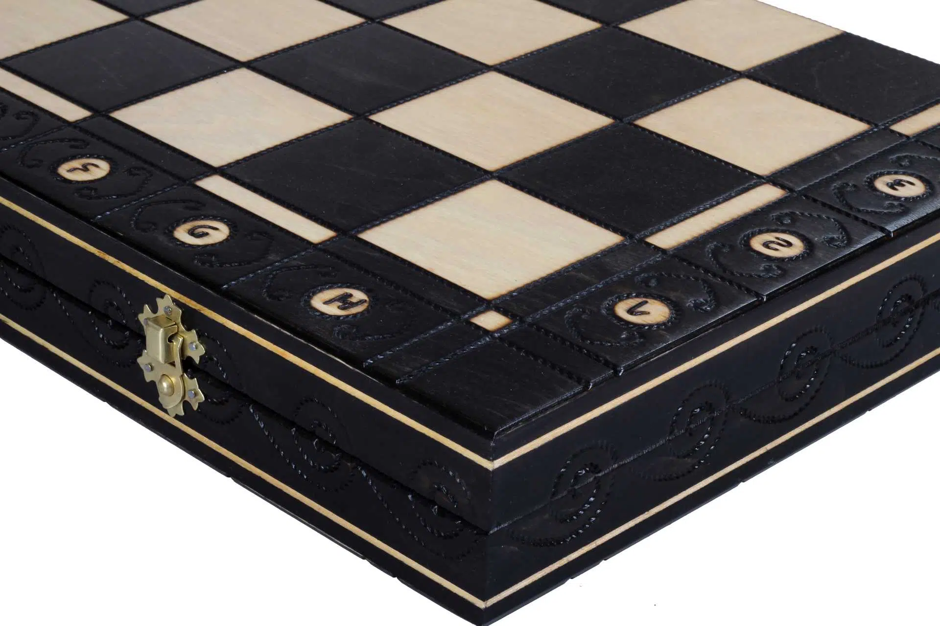 Plateau de jeu d'échecs croisé en cuir avec détails raffinés - Le Palais Des Echecs